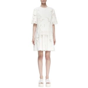 Stella McCartney layered eyelet lace cotton dress
